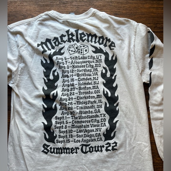 Men's Macklemore T-Shirt White Stead Long Sleeve M 2022 Tour Rap Hip Hop Mythic - Picture 7 of 11